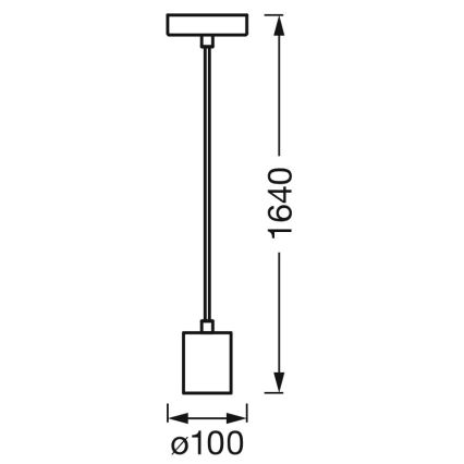 Ledvance - Lustra ar auklu PENDULUM ROUND 1xE27/15W/230V matēts hroms