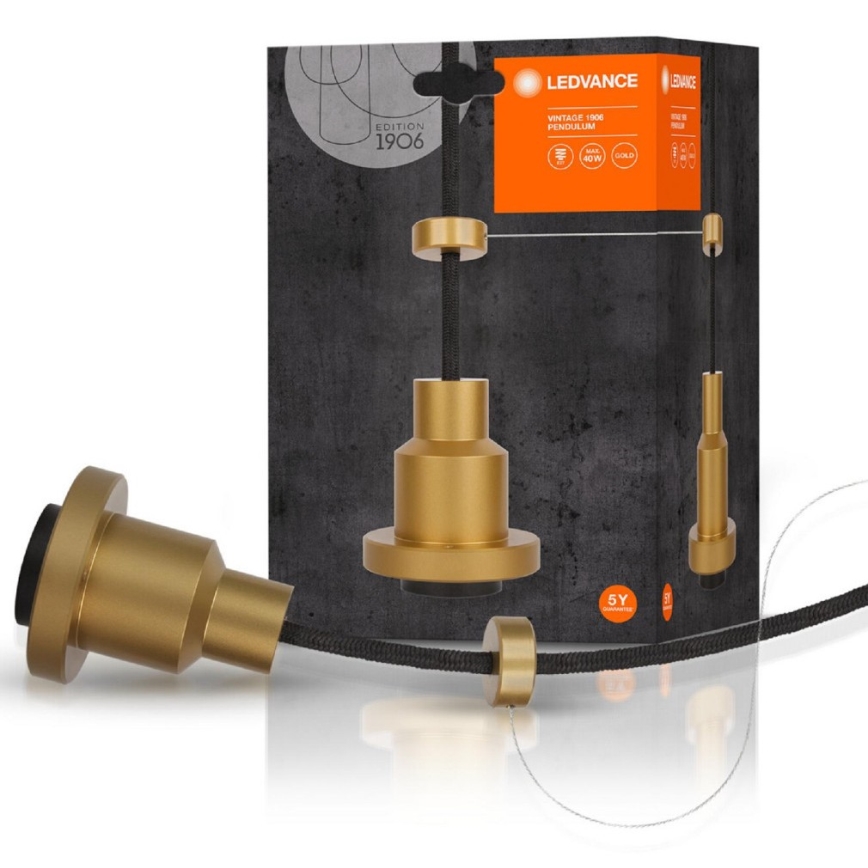 Ledvance - Lustra uz auklas PENDULUM 1xE27/60W/230V zelta