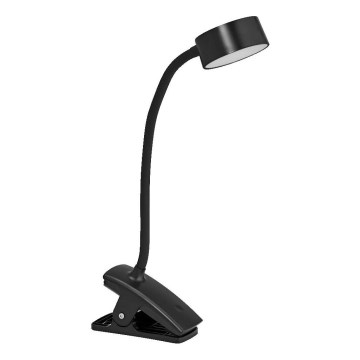 Ledvance - regulējama LED galda lampa ar skārienvadību un skavu CYLINDER LED/4,8W/5V 3000-6500K melna