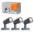 Ledvance - SET 3x LED RGBW Āra lampa SMART+ SPOT 3xLED/4,5W/230V IP65 Wi-Fi
