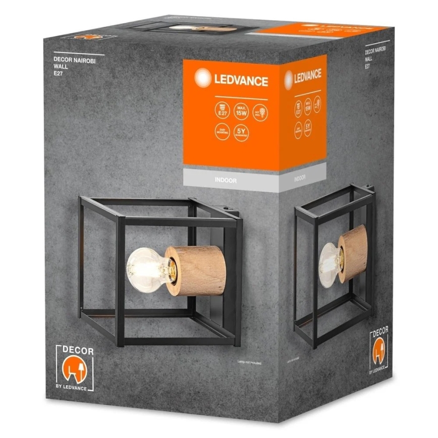 Ledvance - Sienas gaismeklis DECOR NAIROBI 1xE27/15W/230V