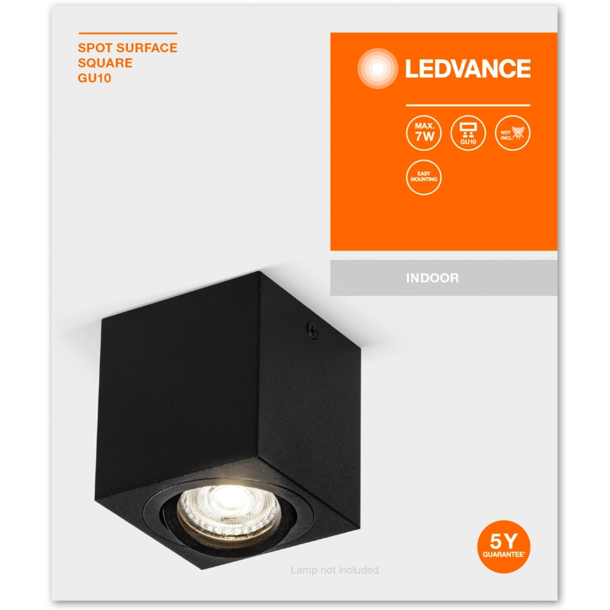 Ledvance - Starmetis SPOT 1xGU10/7W/230V melna