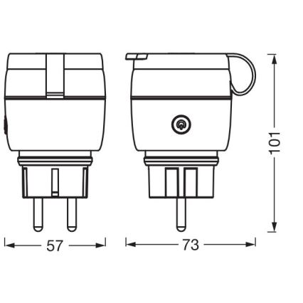 Ledvance - Viedā āra kontaktligzda SMART+ 3680W/230V/Tips F/SCHUKO 16A IP44 melna