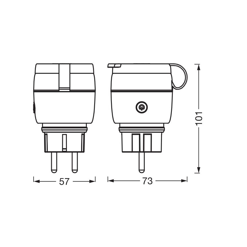 Ledvance - Viedā āra kontaktligzda SMART+ 3680W/230V/Tips F/SCHUKO 16A IP44 melna