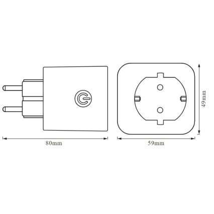 Ledvance - Viedā kontaktligzda SCHUKO SMART+ EU Wi-Fi