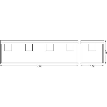 Ledvance - Virsapmetuma lustra DECOR 4xE27/15W/230V