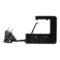 Legrand 050412 - Pagarinātāja vads ar slēdzi galda virsmai 4Z Tips E + 2x USB-A 1,5m melna