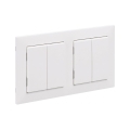 Legrand - 2x Dubultais kāpņu slēdzis nr. 5 ar rāmi SUNO balts