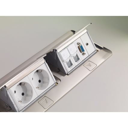 Legrand 54023 - Galda virsmas atvilktnes rāmis POP-UP 2x4M nerūsējošs