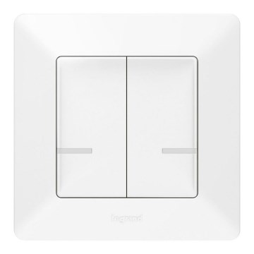 Legrand 752187- Viedais 2 pogu bezvadu slēdzis VALENA 1xCR2032 Wi-Fi IP40