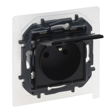 Legrand - Āra mājas kontaktligzda bez rāmja NILOE STEP 250V IP44 melna