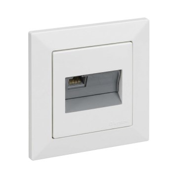 Legrand - balta Ethernet ligzda RJ45 ar SUNO rāmi