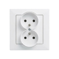 Legrand - Dubultā mājas kontaktligzda ar rāmi SUNO 250V balta
