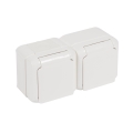 Legrand - Dubultā mājas kontaktligzda FORIX 250V IP44 balta