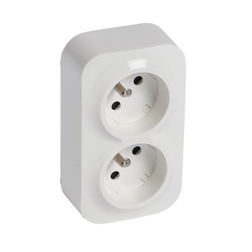 Legrand - Dubultā sienas kontaktligzda FORIX 250V balta