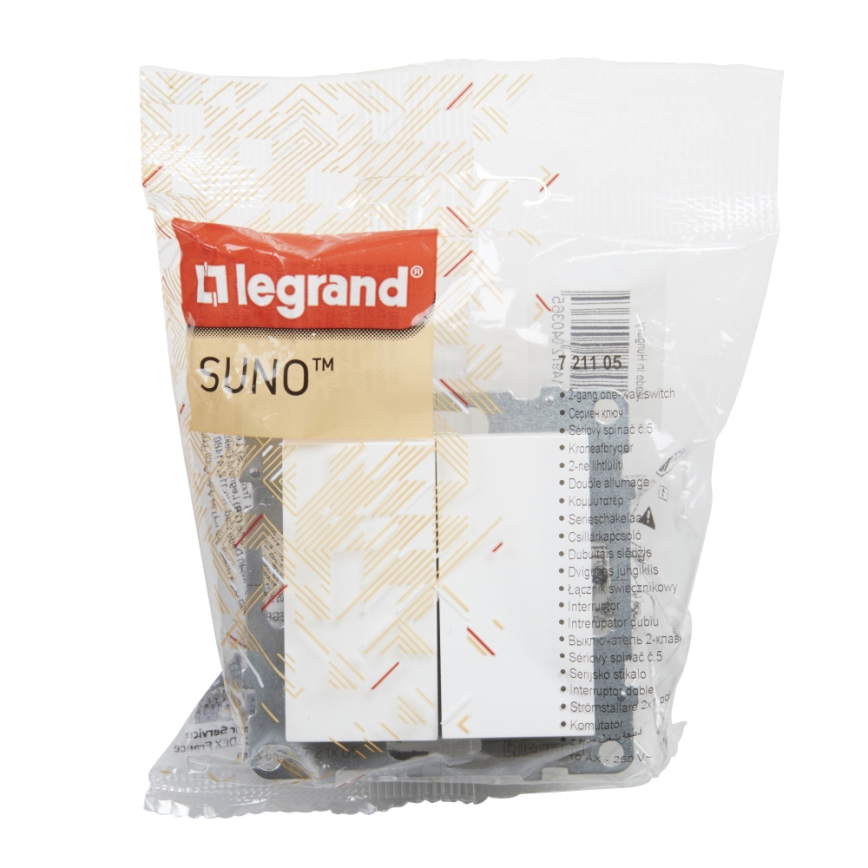Legrand - Dubultais sērijveida slēdzis č. 5 bez rāmja SUNO balts