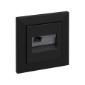 Legrand - Ethernet ligzda RJ45 ar rāmi SUNO melna