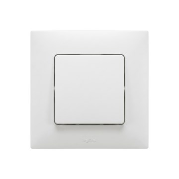 Legrand - kāpņu slēdzis Nr. 6 ar rāmi NILOE, balts