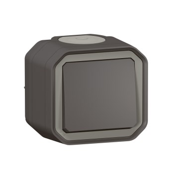 Legrand - Kāpņu slēdzis nr. 6 PLEXO IP55 antracīts