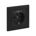 Legrand - Mājas SCHUKO kontaktligzda ar rāmi SUNO 250V melna