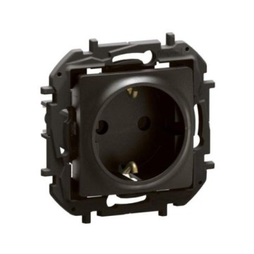 Legrand - Mājas SCHUKO kontaktligzda bez rāmja NILOE 250V melna