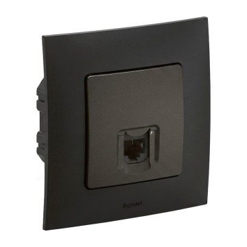 Legrand - RJ45 Ethernet ligzda ar NILOE rāmi, melna