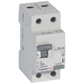 Legrand - RX3 2P, 2 polu strāvas noplūdes aizsardzības pārtraucējs (RCD), 25 A, 30 mA, AC