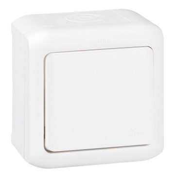 Legrand - Sienas vienpolu slēdzis č. 1 FORIX IP44 balts