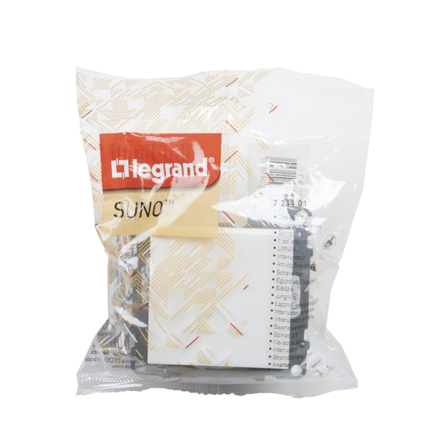 Legrand - Vienpolu slēdzis č. 1 bez rāmja SUNO balts