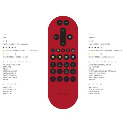 Leuchten Direkt 11212-16 - LED RGBW Aptumšojama grīdas stāvlampa NAOMI LED/10W/230V 2700-5000K Wi-Fi TUYA + tālvadības pults