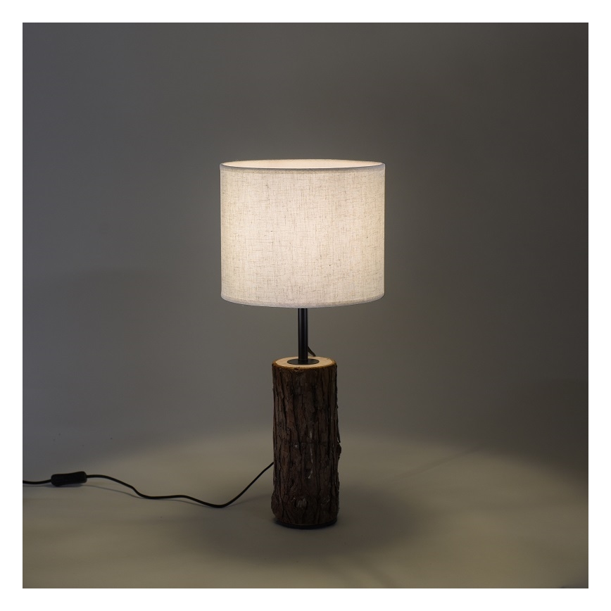 Leuchten Direkt 11233-79 - Galda lampa BARK 1xE27/40W/230V koks