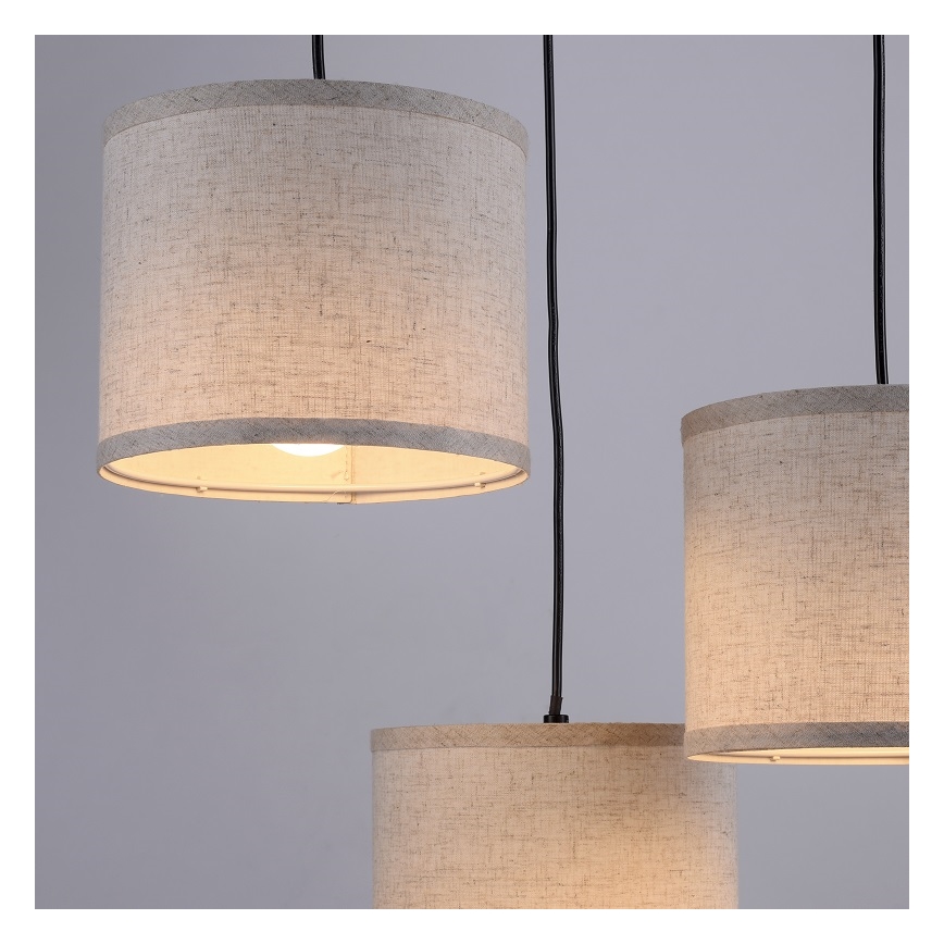 Leuchten Direkt 11236-79 - Lustra ar auklu BARK 3xE27/40W/230V koka