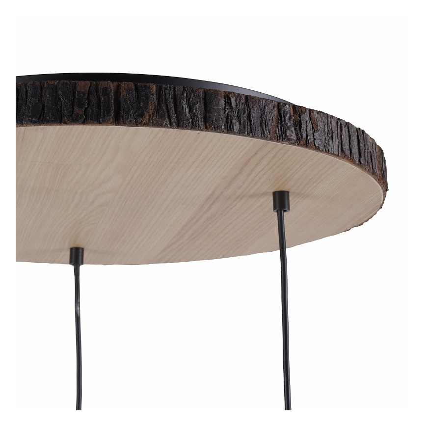 Leuchten Direkt 11236-79 - Lustra ar auklu BARK 3xE27/40W/230V koka