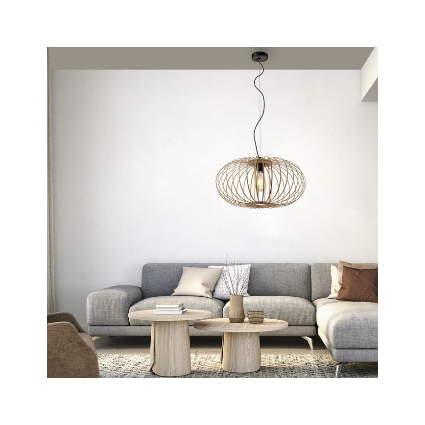 Leuchten Direkt 11409-79 - Lustra ar auklu RACOON 1xE27/40W/230V bambusa