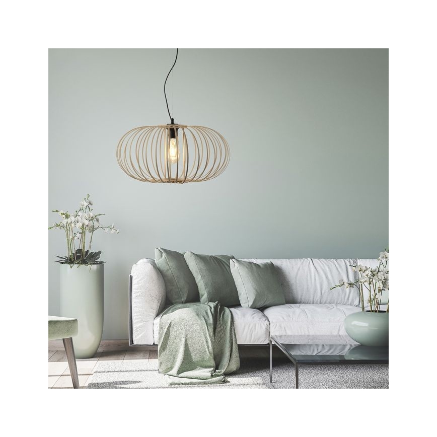 Leuchten Direkt 11409-79 - Lustra ar auklu RACOON 1xE27/40W/230V bambusa