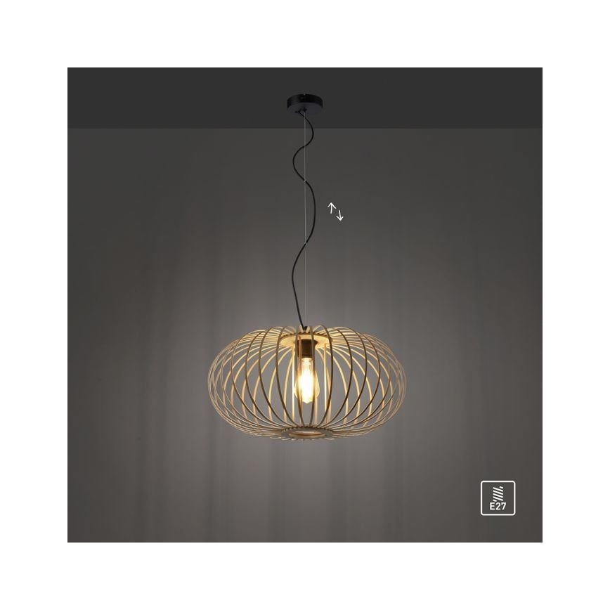 Leuchten Direkt 11409-79 - Lustra ar auklu RACOON 1xE27/40W/230V bambusa