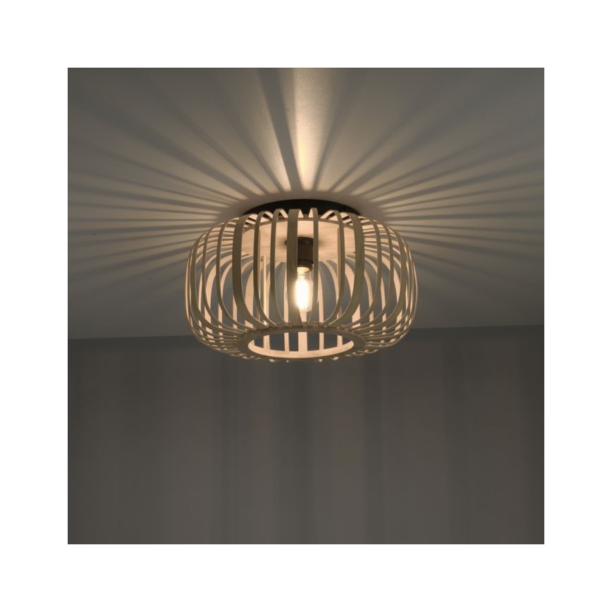 Leuchten Direkt 11412-79 - Virsapmetuma lustra RACOON 1xE27/40W/230V d. 40 cm bambusa