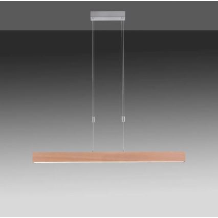 Leuchten Direkt 11420-78 - LED lustra uz stieples AMANDA LED/30W/230V 2700-5000K 110 cm brūna