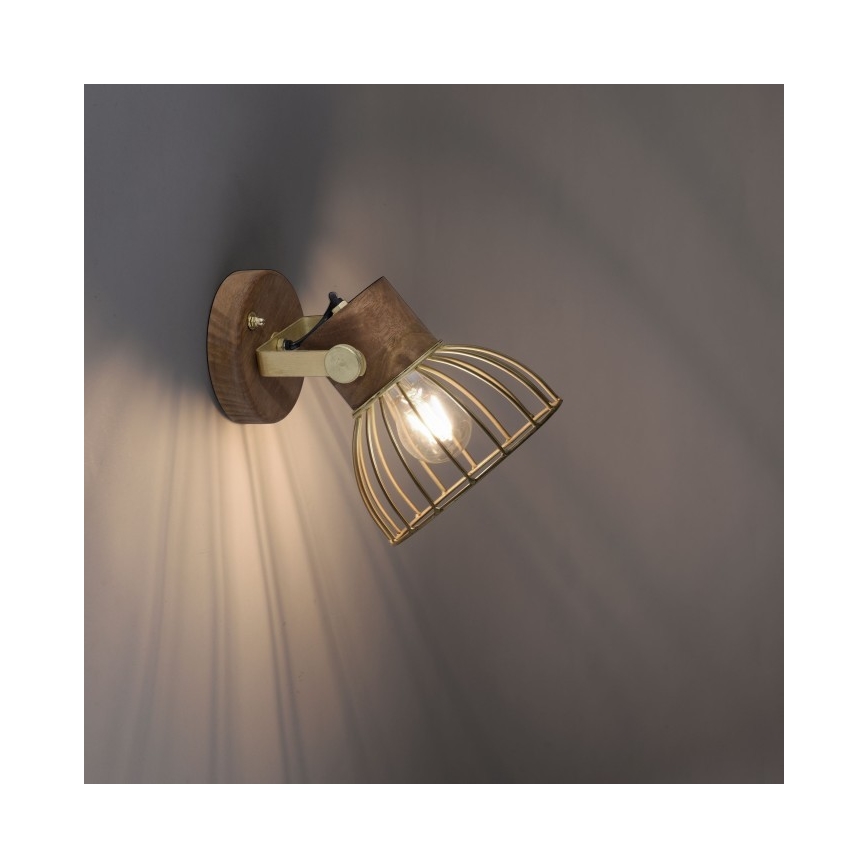 Leuchten Direkt 11486-60 - Sienas starmetis ALAMI 1xE27/25W/230V mango koks