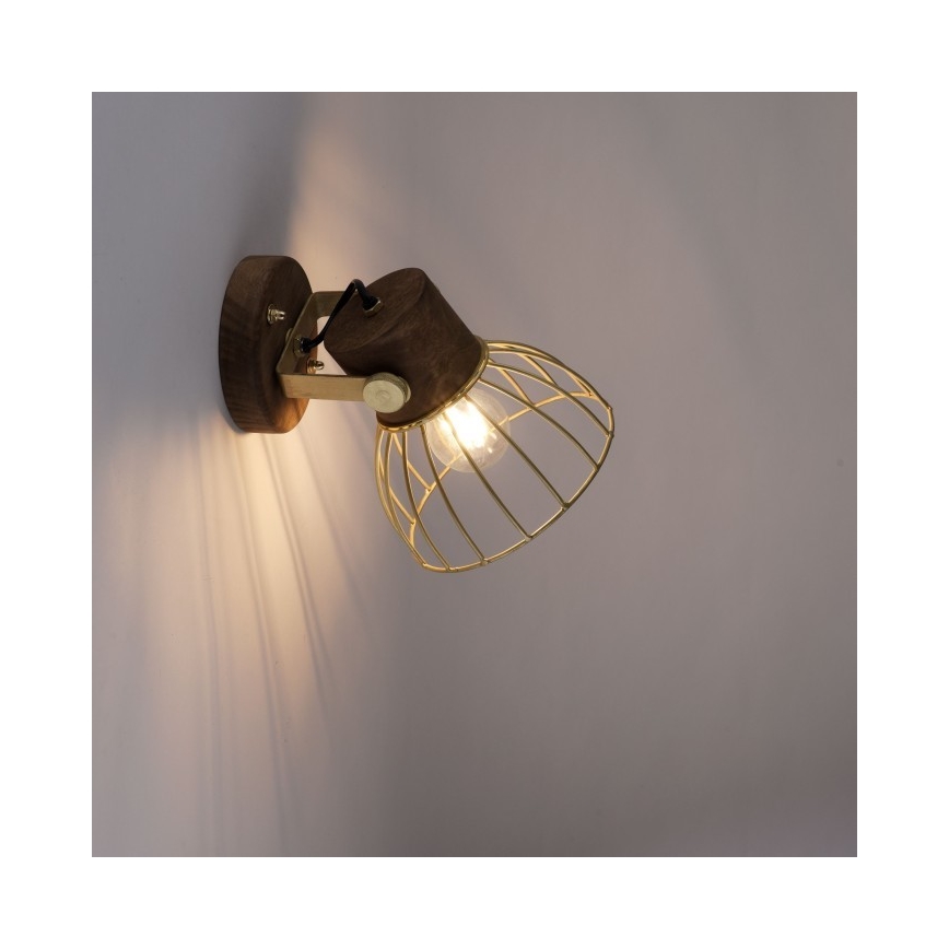 Leuchten Direkt 11486-60 - Sienas starmetis ALAMI 1xE27/25W/230V mango koks