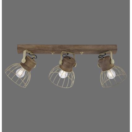 Leuchten Direkt 11488-60 - Starmetis ALAMI 3xE27/25W/230V mango koks