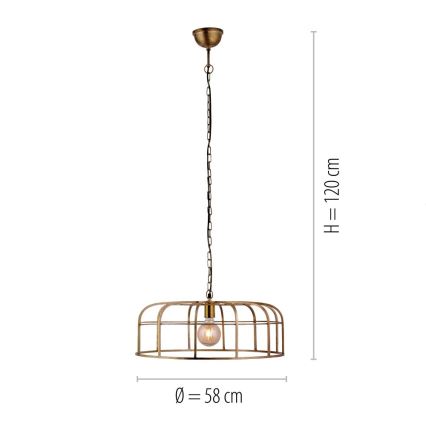 Leuchten Direkt 11493-60 - Lustra ar ķēdi AMIR 1xE27/25W/230V