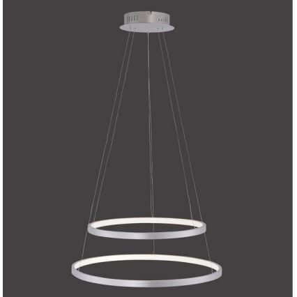 Leuchten Direkt 11525-21 - CIRCLE piekaramā LED lustra uz troses, LED/15W/230V + LED/25W