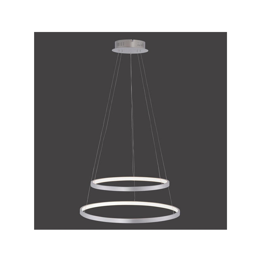 Leuchten Direkt 11525-21 - CIRCLE piekaramā LED lustra uz troses, LED/15W/230V + LED/25W
