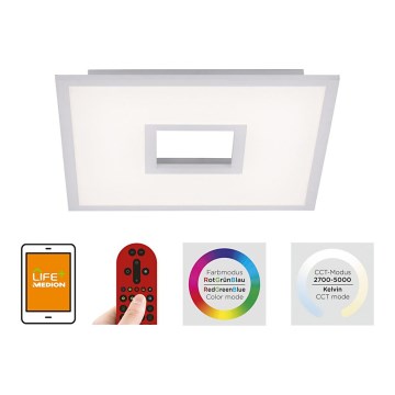 Leuchten Direkt 11645-16 - LED RGB Aptumšojama griestu lampa RECESS LED/22,5W/230V + LED/5W + tālvadības pults
