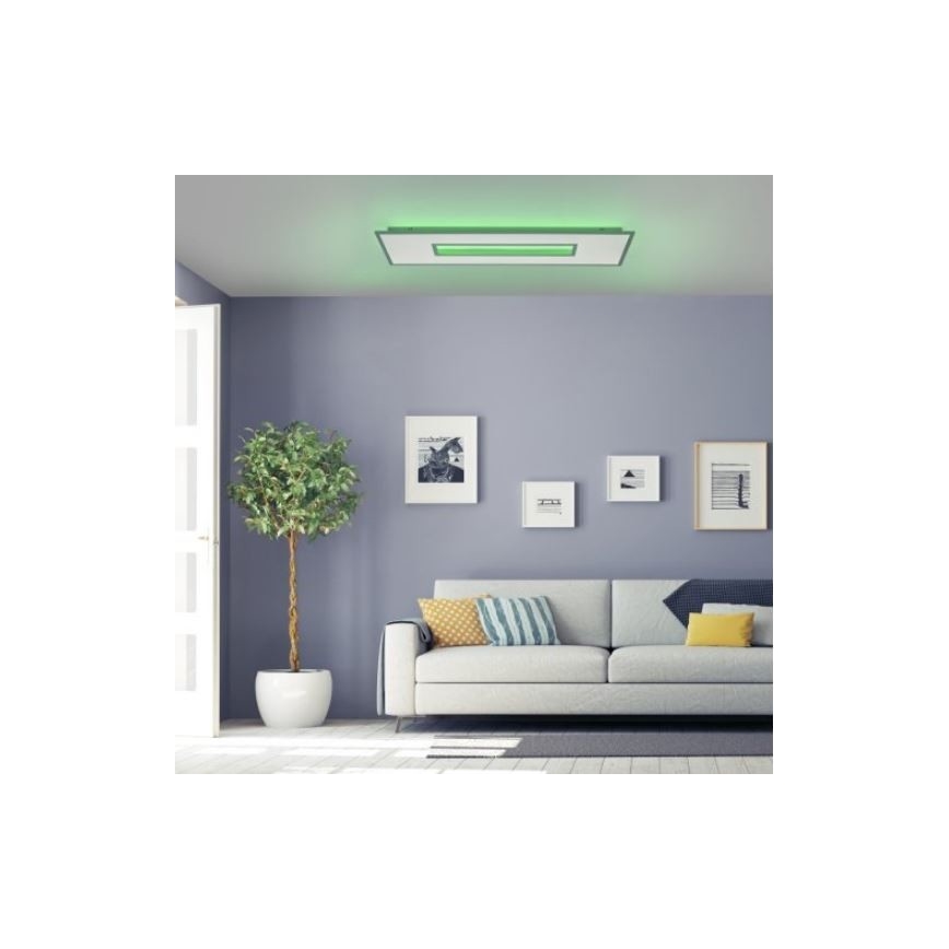Leuchten Direkt 11646-16 - LED RGB Aptumšojams griestu gaismeklis RECESS 1xLED/41W/230V + 1xLED/7,5W + tālvadības pults