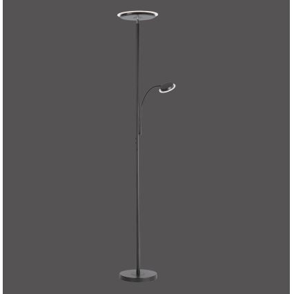 Leuchten Direkt 11709-18 - LED Aptumšojama grīdas stāvlampa HANS LED/22W/230V + LED/4W