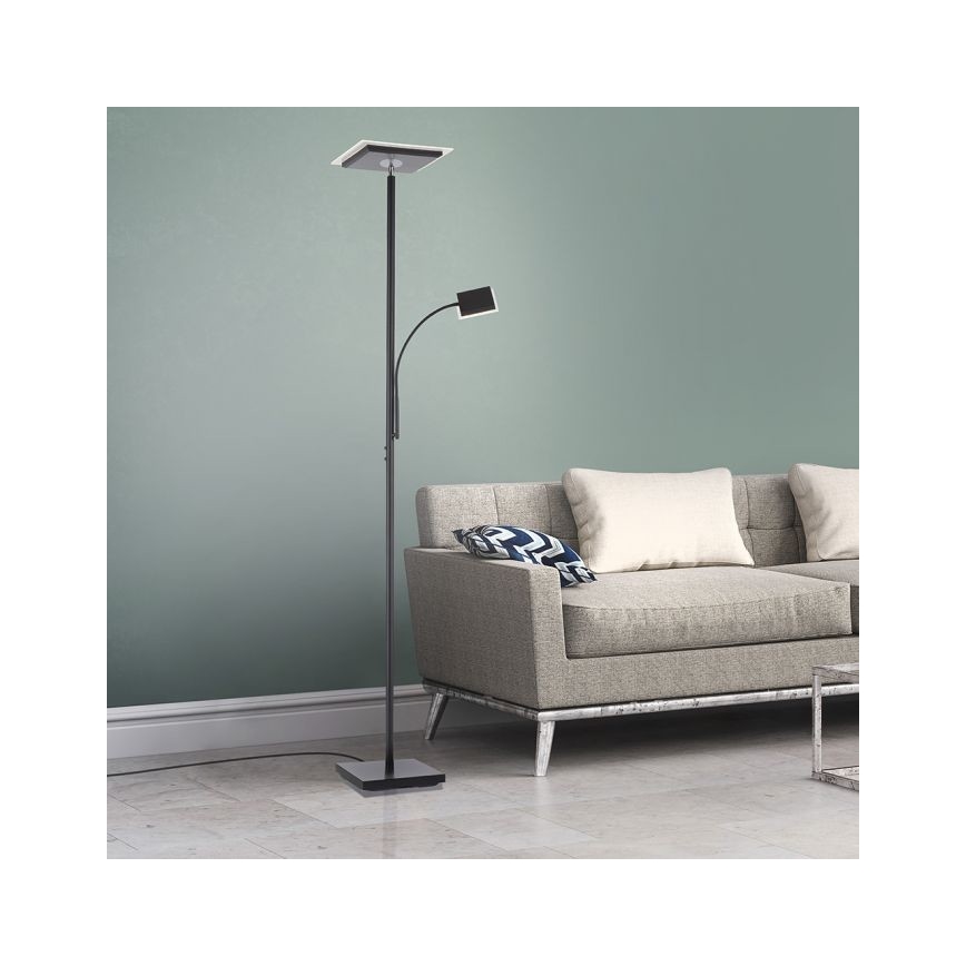 Leuchten Direkt 11710-18 - LED Aptumšojama grīdas stāvlampa HANS LED/21,5W/230V + LED/4W