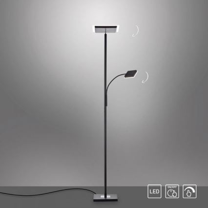 Leuchten Direkt 11710-18 - LED Aptumšojama grīdas stāvlampa HANS LED/21,5W/230V + LED/4W