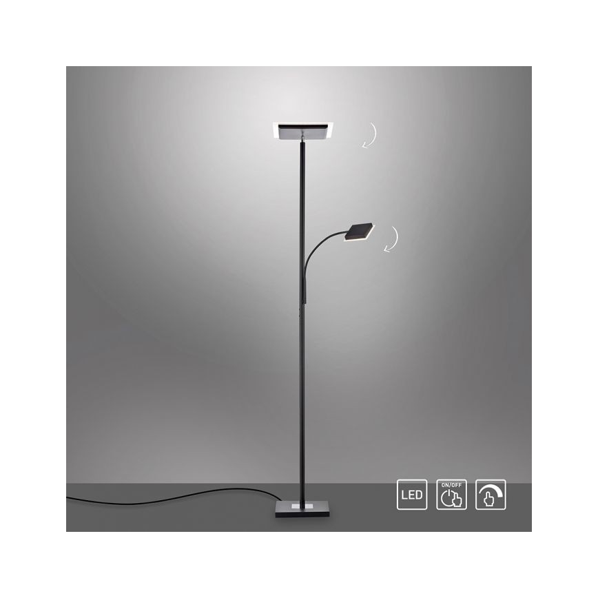 Leuchten Direkt 11710-18 - LED Aptumšojama grīdas stāvlampa HANS LED/21,5W/230V + LED/4W